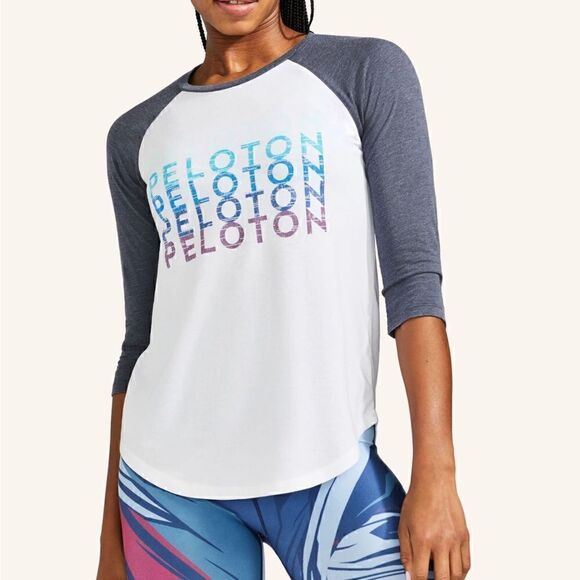 PELOTON Long Sleeve Baseball Tee NWT - Picture 1 of 15
